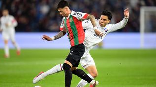 Tiziano Correa de Nacional ante Deportivo Maldonado por el Torneo Clausura