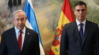 EL primer ministro de Israel, Benjamin Netanyahu, junto a su homólogo español, Pedro Sánchez.