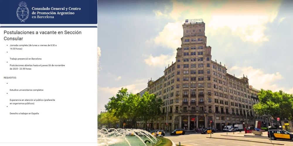 EMPLEO EN EL CONSULADO ARGENTINO EN BARCELONA