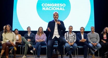 Sergio Massa en el cierre del congreso nacional del Frente Renovador