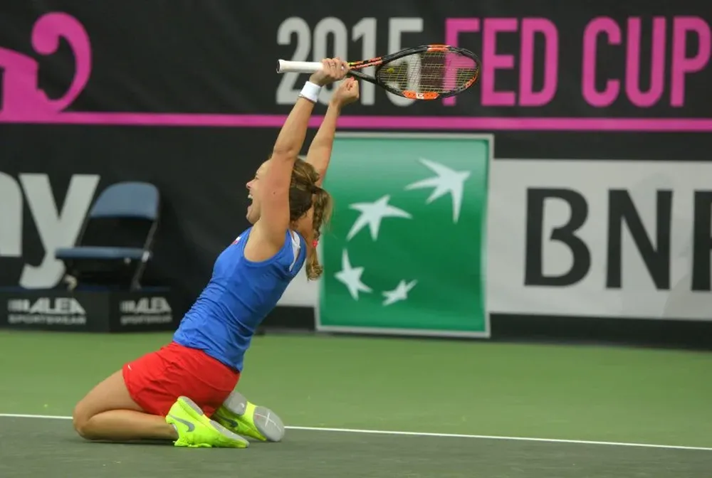 Barbora Zahlavova, la doblista checa festejó así el triunfo