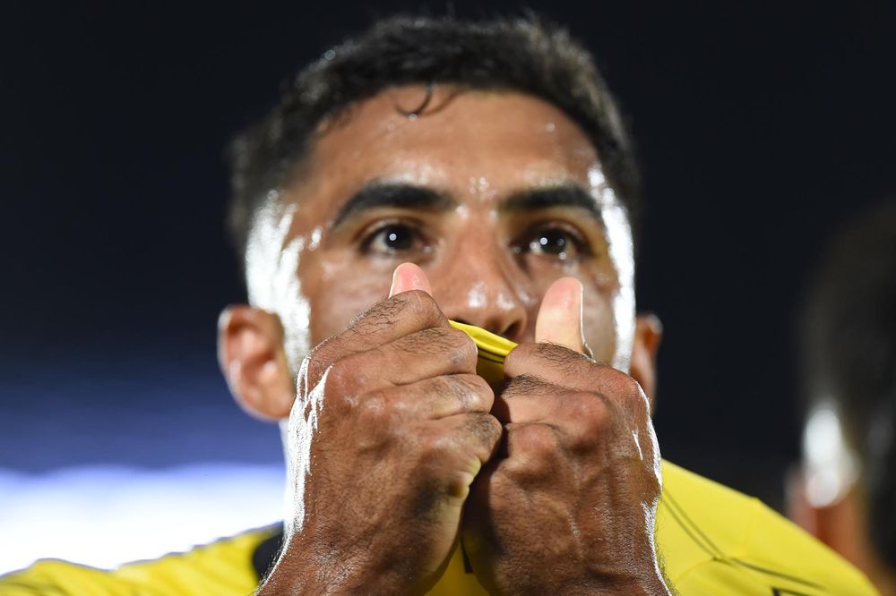 Maximiliano Olivera, capitán de Peñarol, celebra su gol&nbsp;