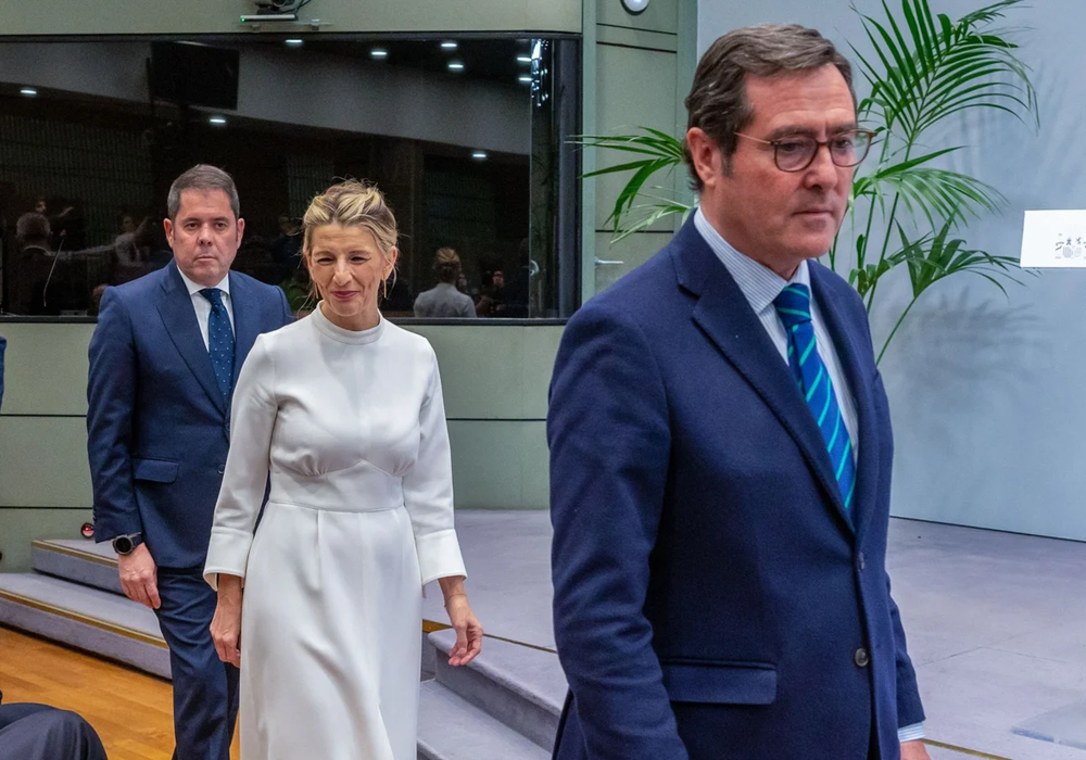 Antonio Garamendi y Yolanda Díaz