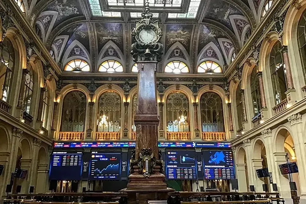 Interior de la Bolsa de Madrid