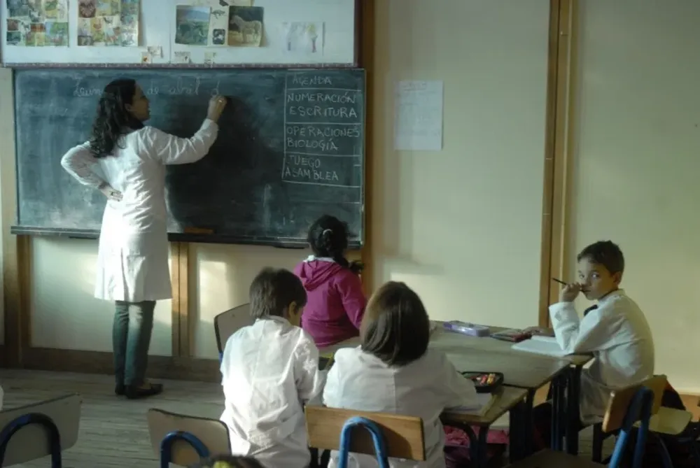 Una escuela de doble horario de Uruguay