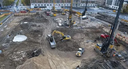 Alemania- Vista de la obra en curso de reconstrucción de Palacio de Berlín