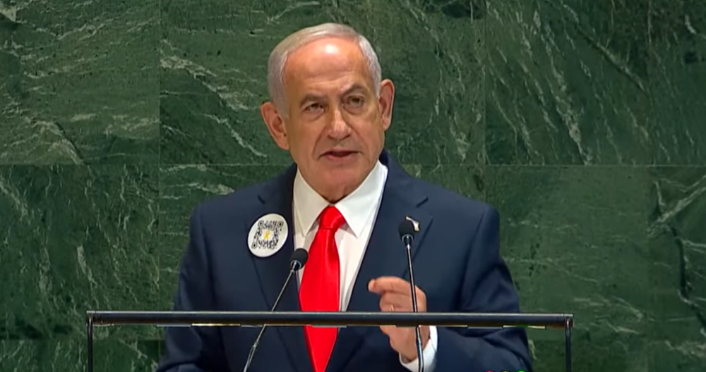 Benjamín Netanyahu en la Asamblea General de Naciones Unidas.&nbsp;