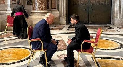 Donald Trump y Volodimir Zelenski, en la Basílica de San Pedro.