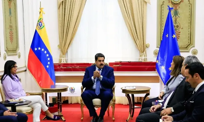 Nicolás Maduro en una reunión.