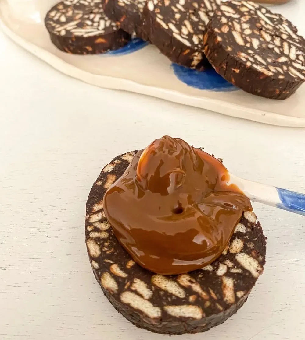 Salchichón de chocolate sin azúcar