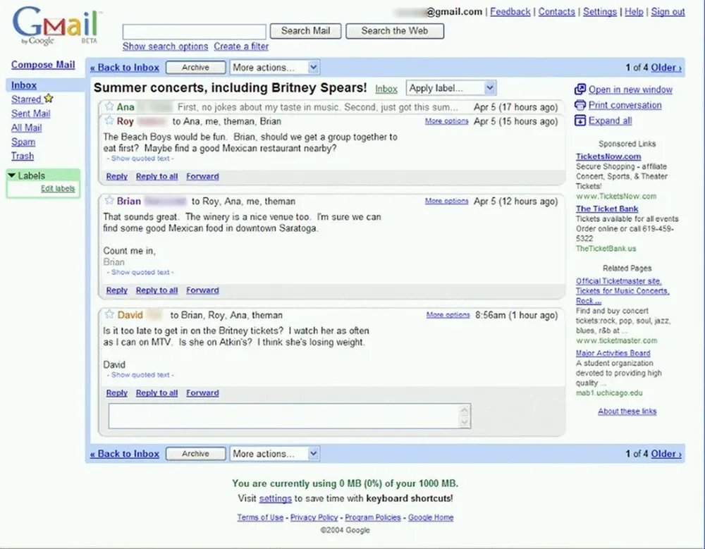 2006: crecimieto En febrero de ese año, Google añadió a su servicio el chat. En abril, agregó el calendario.