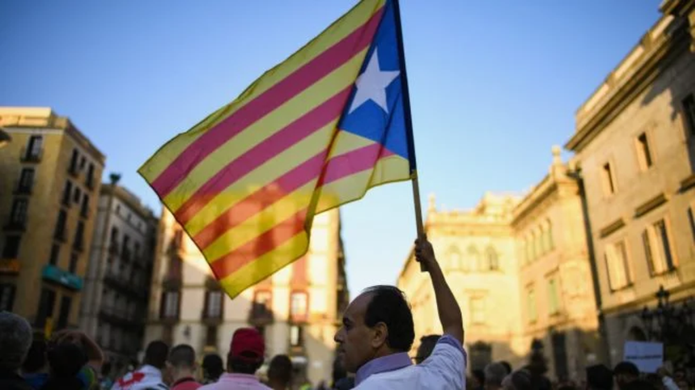 Manifestación soberanista en Cataluña