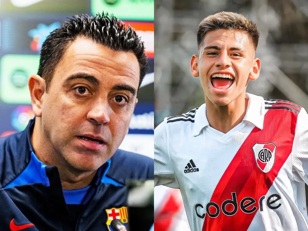 Xavi llenó de elogios a Echeverri.