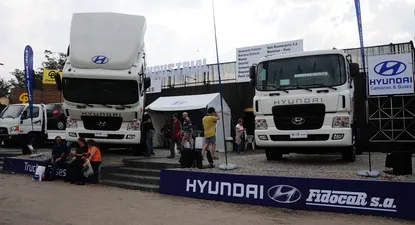 El Observador | Los imponentes camiones que Hyundai exhibió