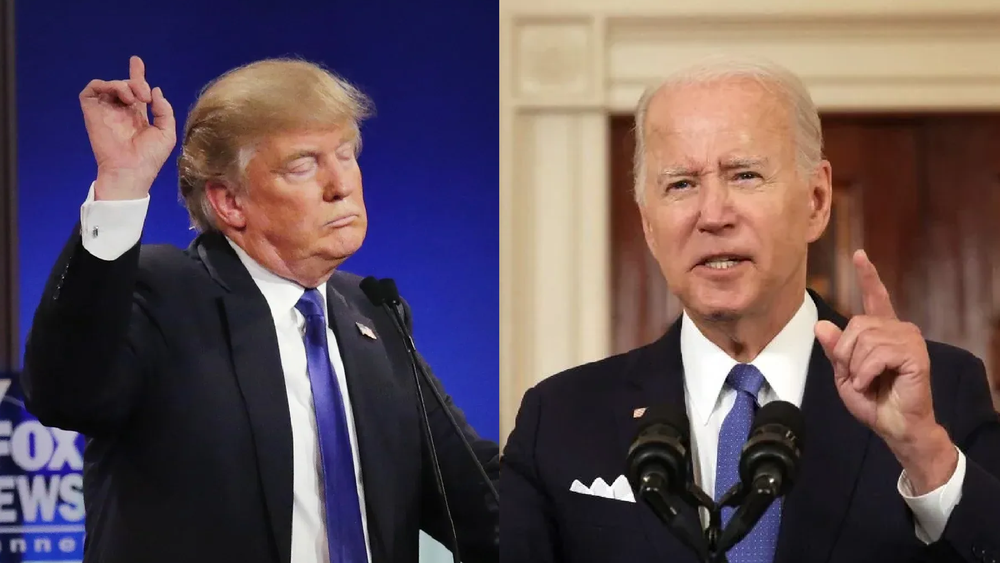 Donald Trump y Joe Biden﻿