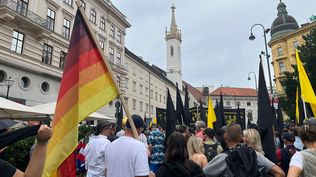 Grupos de neonazis en la manifestación de extrema derecha en Viena con consignas anti inmigración