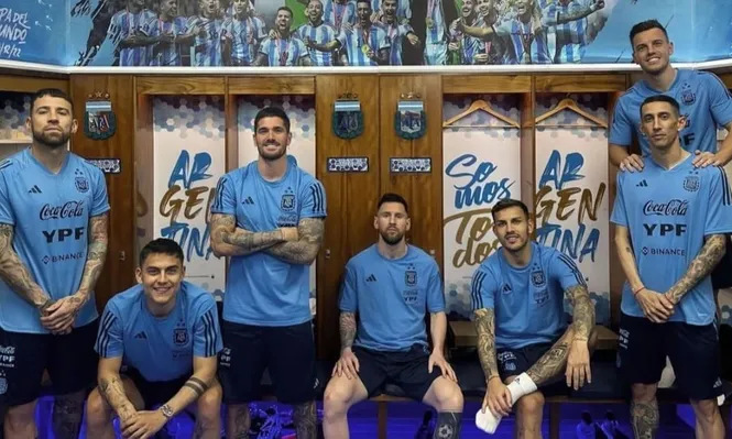 La Scaloneta en el vestuario