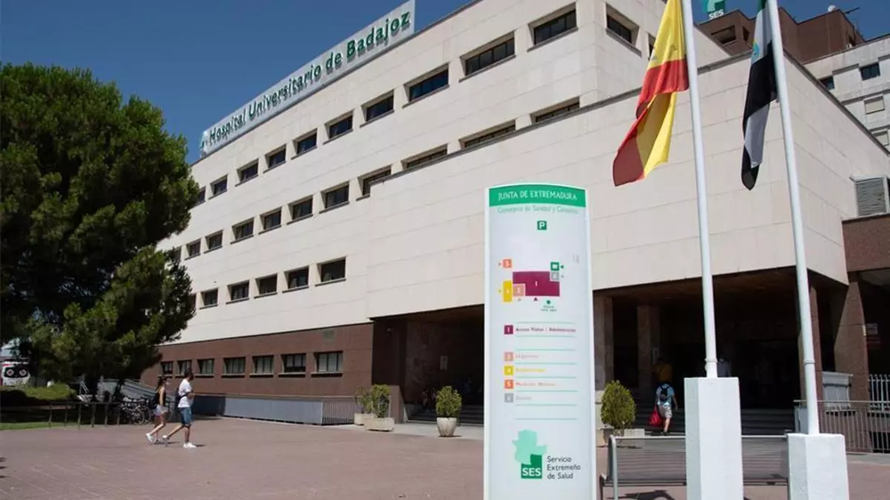 Imagen del hospital Universitario de Badajoz.&nbsp;