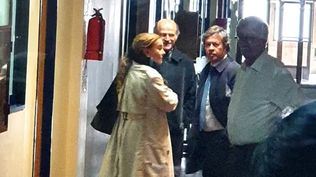 María Cantero, ex secretaria de Alberto Fernández, en los tribunales de Comodoro Py