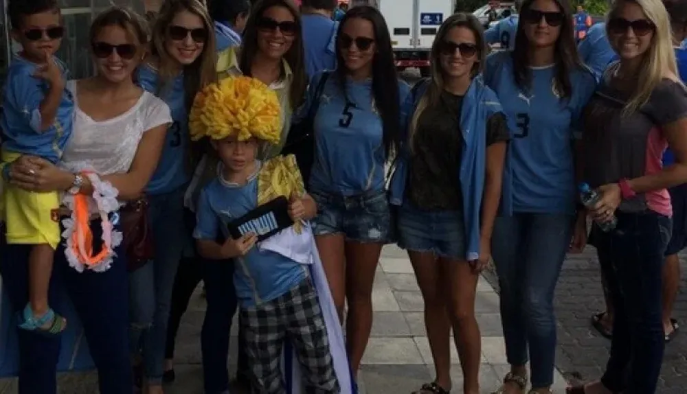 Esposas y familiares de jugadores de Uruguay
