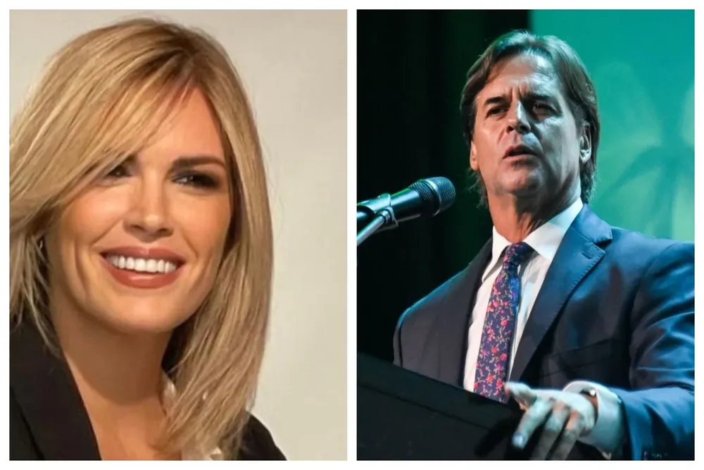 Viviana Canosa y Luis Lacalle Pou