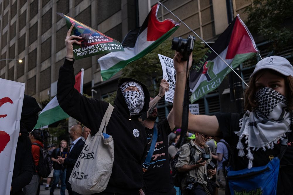 Protesta contra la guerra en Gaza en Chicago