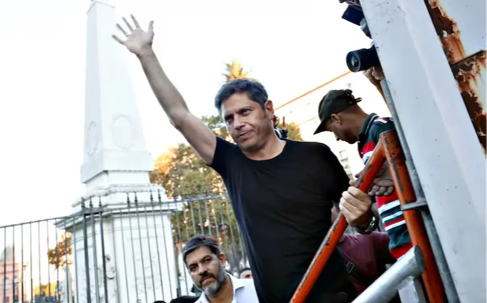 Axel Kicillof en la marcha universitaria de este martes