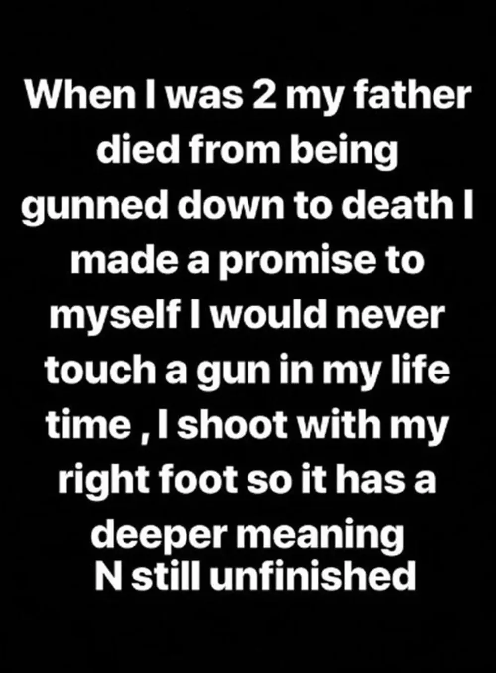 El lunes en la noche, Sterling usó su cuenta de Instagram para explicar el origen de su tatuaje.