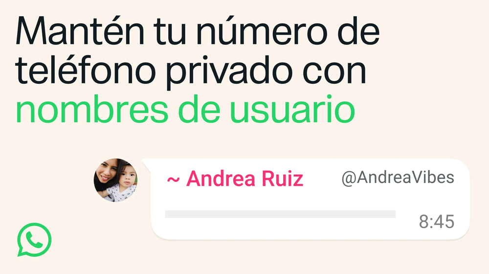 Nombre de usuario en WhatsApp
