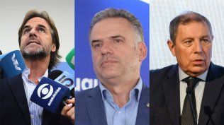 Luis Lacalle Pou, Yamandú Orsi y Gabriel Oddone Luis Lacalle Pou, Yamandú Orsi y Gabriel Oddone