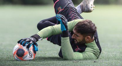 Bruno Antúnez, golero de Boston River