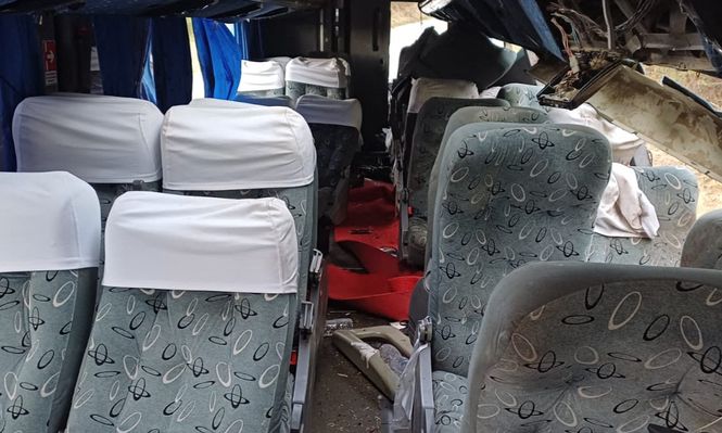 Foto del accidente de tránsito de Pernambuco, estado de Brasil, donde murieron al menos 15 personas