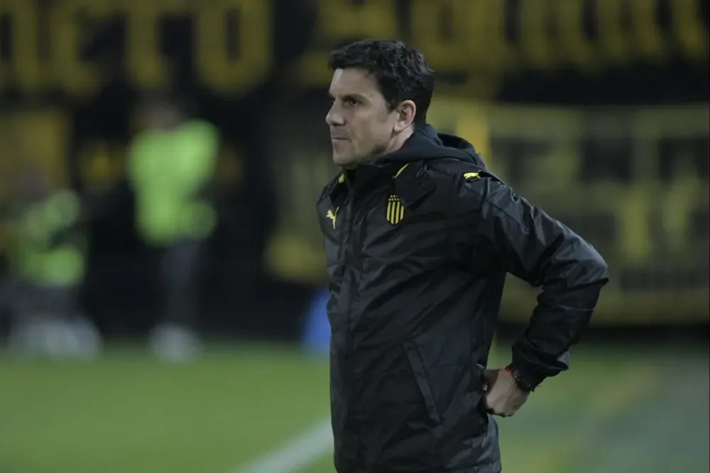 Mauricio Larriera en el empate ante Fénix