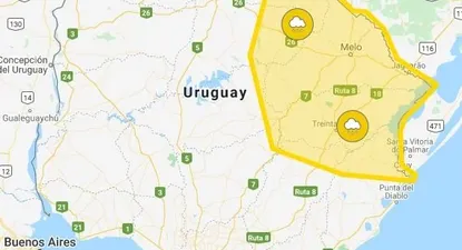 alerta amarilla por lluvias, viento, tormenta y granizo