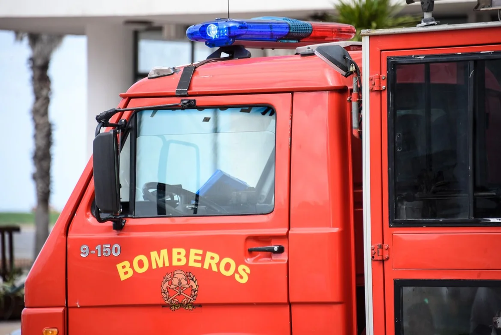 Foto de archivo: un camión de Bomberos