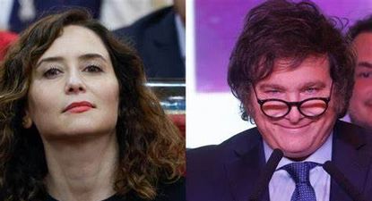 Isabel Díaz Ayuso y Javier Milei.