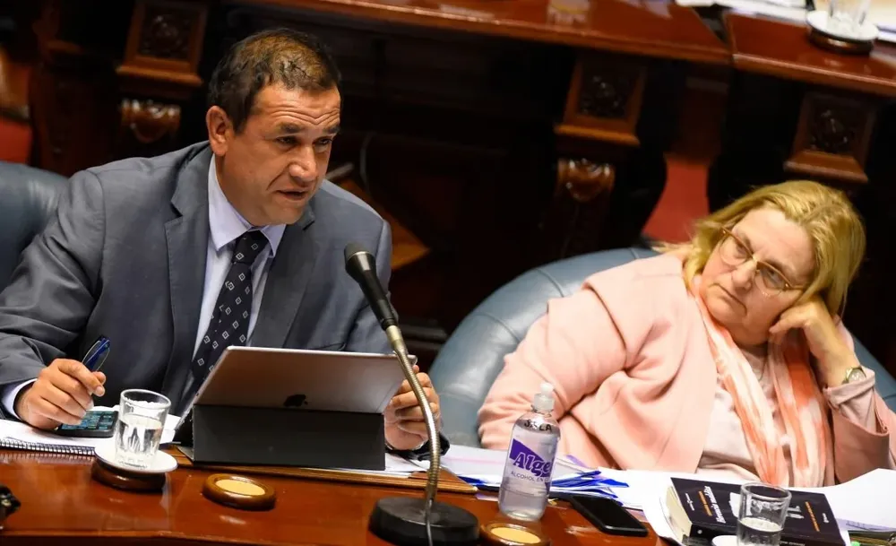 Sebastián Da Silva y Graciela Bianchi, senadores del Partido Nacional