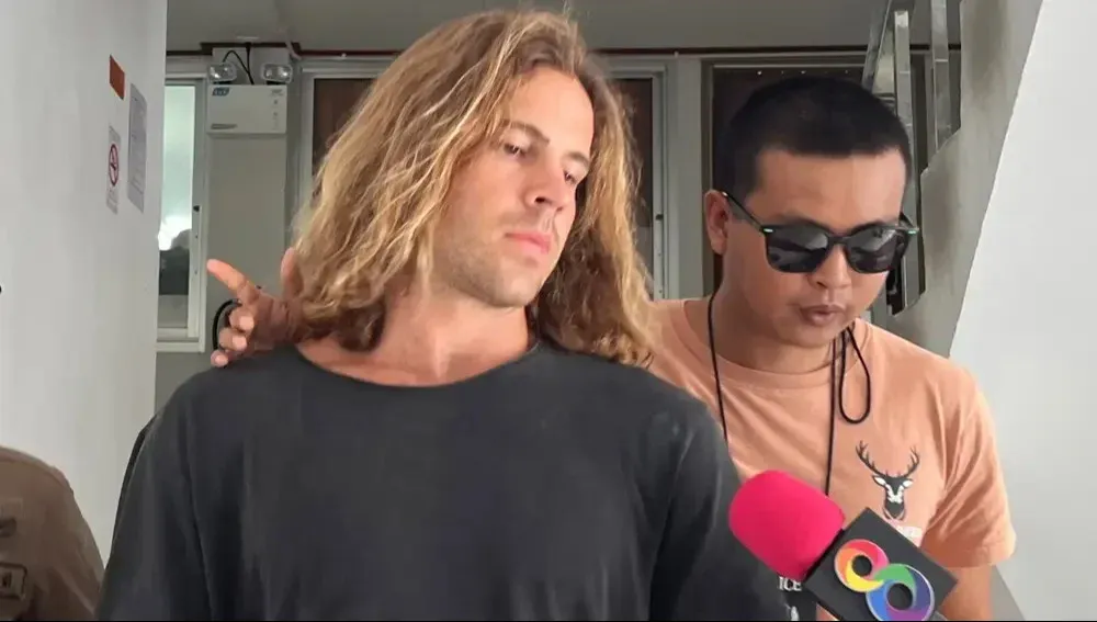 Daniel Sancho, preso en Tailandia por el asesinato de un hombre.