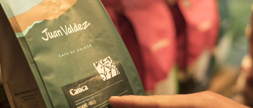 El café colombiano Juan Valdez.