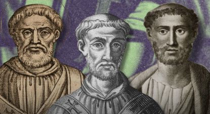 Se cree que el papa Víctor I (izq.), el papa Gelasio I y el papa Milcíades (der.) son de ascendencia norteafricana.