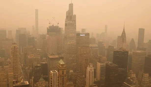 El aspecto de Nueva York este miércoles.