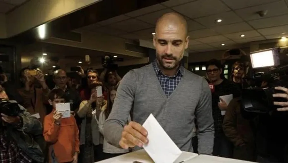 El actual DT del Manchester City voto en el Referendum en Cataluña