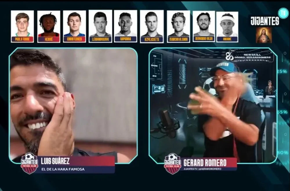 Luis Suárez y el streamer Gerard Romero