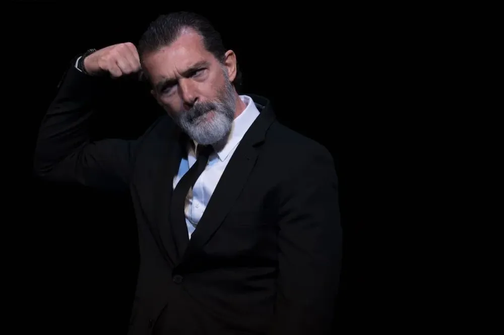 Banderas antes de recibir un premio honorífico en el Festival de Málaga