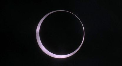 Así se vio el eclipse desde Puerto San Julián, en Santa Cruz, Argentina.