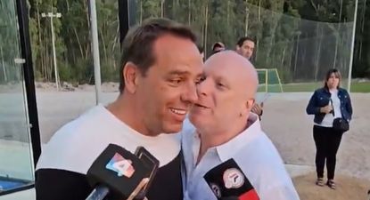 Petinatti y Ruglio en su encuentro