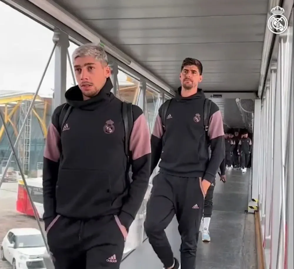 Fede Valverde en la llegada a Valladolid