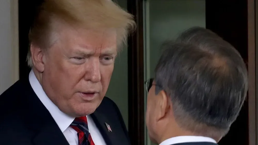 Trump y Moon se reunieron este martes en la Casa Blanca.