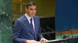 Pedro Sánchez en su presentación ante la ONU.