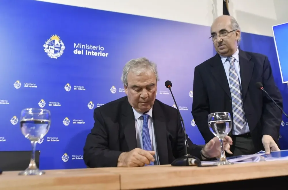 El ministro Luis Alberto Heber y el subsecretario, Guillermo Maciel.